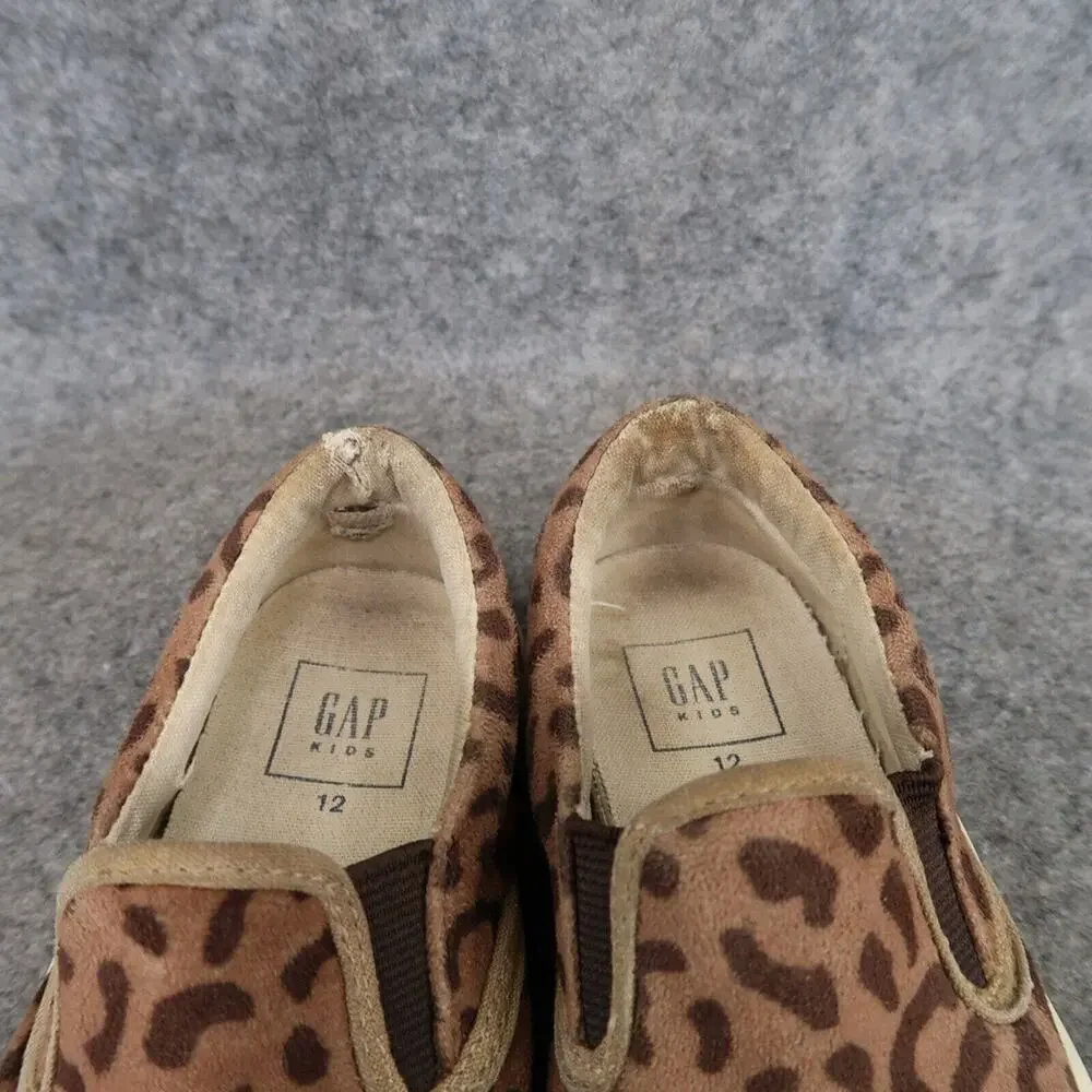 Gap Shoes Kids 12 Sneakers Slip On Animal Leopard Print Brown Casual Active Girl
